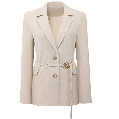 Женские пиджаки INSPIRE CHIC Women's Business Casual 2026 Notched Collar Long Sleeve Tie Waist Summer Spring Blazer Small Khaki