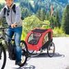 Aosom Dog Bike Trailer 2-In-1 Pet Stroller with Canopy and Storage Pockets - 2 of 4