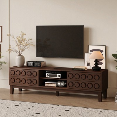 Grungis 4 Drawers TV Stand for TVs Up to 75 Inch,Console Table with Cable Management for Living Room