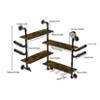Artloge 4 Tier Heavy Duty Industrial Pipe Shelving Wall Mounted Bar Liquor Rack with Wine Bottle & Glass Storage for Home Kitchen & Living Room - 3 of 4
