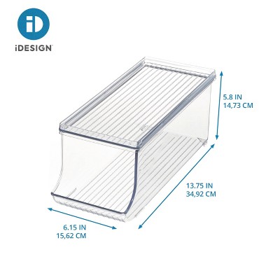 Clear Recycled Plastic Soda Can Organizer with Lid