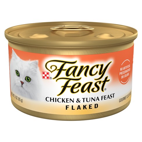 Purina Fancy Feast Chicken Tuna Flavor Flaked Wet Cat Food 3oz