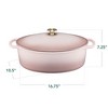 Best Choice Products Oval 7.5 Quart Cast-Iron Dutch Oven, Heavy-Duty w/ Enamel, Side Handles - 2 of 4