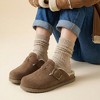 CUSHIONAIRE Blain Fur Genuine Suede Clogs for Women, Cozy Slip-On Womens Slippers with Detailed Stitching and Memory Foam Comfort - 2 of 4
