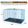 FDW Dog Crates for Large Dogs Folding Mental Wire Crates Dog Kennels Pet Dog Cage Crate with Double-Door Removable Tray and Handle - 2 of 4