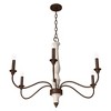 Hunter 31" Teren Chandelier Ceiling Light Distressed White Textured Rust Finish - 6 Bulb Indoor Fixture for Elegant Ambiance - 4 of 4