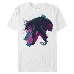 Men's Marvel Venom: Let There be Carnage Blue and Purple Retro T-Shirt - 1 of 4