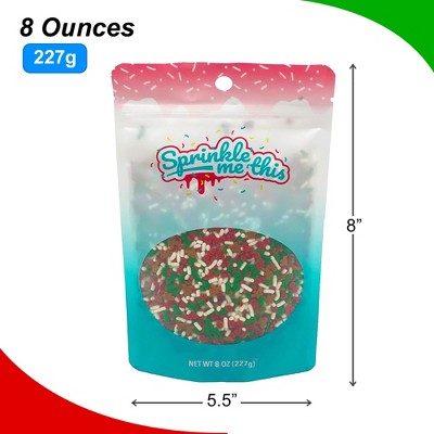 Sprinkle Me This – A Little Bit of Christmas – Holiday Sprinkle Blend with Red, Green & White Jimmies and Gingerbread Men