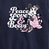 Boys' - Disney - Peace Love And Bows Graphic Long Sleeve Fleece Sweatshirt - 2 of 4