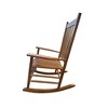 CAVINAS 18" Rocking Chair for Balcony Porch, Classic Wooden Accent Chair with High Backrest - 2 of 4