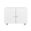 Mobile Copier Cabinet 2-door Steel Rolling Printer Stand With Storage Metal File Cabinet With 360 Degree Rotation Wheels For Office - 3 of 4