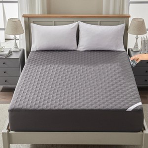 Aoibox Waterproof Twin Mattress Protector Pad 2 Pack Gray Deep Pocket 6-15 Inch Noiseless Breathable Cover Bedroom Dorm - 1 of 4