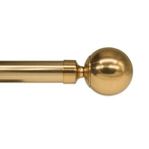 Linen Avenue Ball Single and Double Window Curtain Rod Set - 1 of 4