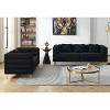TiramisuBest 80" 3-Seater Tufted Velvet Sofa with Rolled Arms & Nailhead Trim, Black for Living Room, Bedroom & Office,3S+3S - 2 of 4