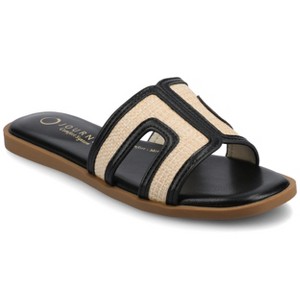Journee Women's Primah Medium and Wide Width Flat Sandals - 1 of 4
