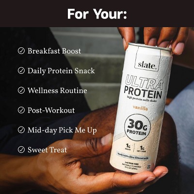 Slate Milk Vanilla Ultra 30g Protein Shake - 12pk/11 fl oz Can