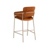 Meridian Furniture,Yara Cognac Velvet Counter Stool - 2 of 4