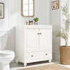 NicBex 30" Bathroom Storage Cabinet with Sink, Morden Bathroom Vanity, 1 Drawer and 1 Spacious Cabinet for Bathroom, White - 4 of 4