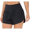 Sportneer Black Small Womens High Waisted Running Shorts Quick Dry Athletic Workout Shorts with Mesh Liner Zipper Pockets - 4 of 4