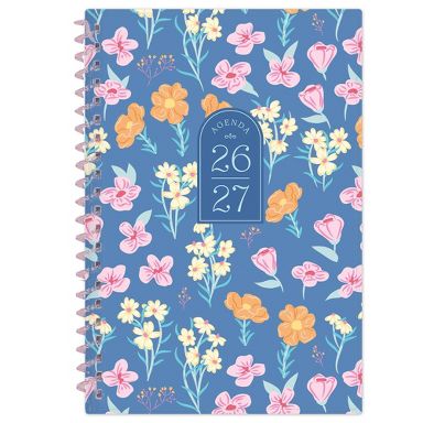 Blue Sky 5"x8" 2026-2027 Student Planner BS Bridgit Blue Weekly/Monthly Spiral NonTabbed