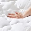 Itopfox Queen Mattress Pad with Cotton Cooling Cover, Quilted Fitted Protector, Non-Slip Breathable Topper, Soft Pillowtop for Deep Pocket Mattresses - 2 of 4
