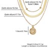 HTUTWOO Layered Gold Necklaces, Sun Flower Beads Pendant Necklace, Fashion Statement Jewelry for Women - 4 of 4