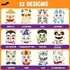 Joyfy 54pcs Pumpkin Decorating Stickers with 12 Designs, Halloween Party Favor, Jack-O-Lantern Face Stickers Pumpkin Decorating Craft - 4 of 4