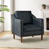 Bonita Transitional Vegan Leather Armchair with Removable Seat Cushion and  Nailhead Trims | ARTFUL LIVING DESIGN - 3 of 4