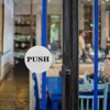 Unique Bargains Acrylic Self-Adhesive Decor Business Push Pull Door Signs 3 Pairs - 3 of 4