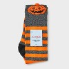 Kids' 2pk Pumpkin Sparkle and Striped Halloween Knee High Socks - Cat & Jack™ - 2 of 3