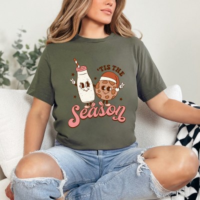 Simply Sage Market Tis The Season Milk and Cookie Short Sleeve Tee