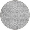 Silver Gray And Pewter Oriental Washable Indoor Outdoor Area Rug - 4 of 4