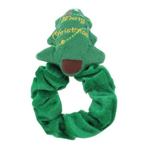 Unique Bargains Christmas Hair Hair Ties Tree for Christmas Green 1 Pc - 1 of 4