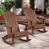 Teal Island Designs Chandler Dark Natural Adirondack Rocking Chairs Set of 2 - 2 of 4