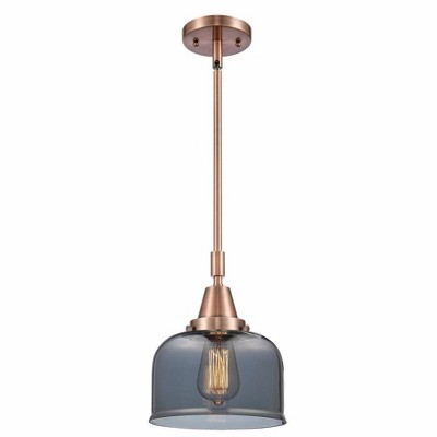 Bell - 1 Light Stem Hung Mini Pendant In Industrial Style-11.13 Inches Tall and 8 Inches Wide