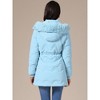 INSPIRE CHIC Women's Winter Thicken Puffer Faux Fur Removable Hood Warm Parka Jacket - 4 of 4