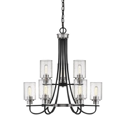 Millennium Lighting Clifton 9 - Light Chandelier in  Matte Black/Brushed Nickel