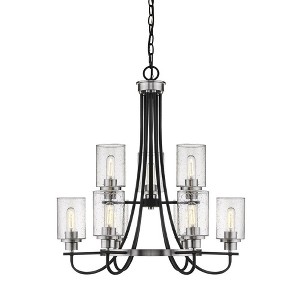 Millennium Lighting Clifton 9 - Light Chandelier in  Matte Black/Brushed Nickel - 1 of 1