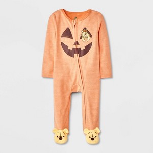 Baby Disney Winnie The Pooh Halloween Jack O' lantern Sleep N' Play - Orange - 1 of 4