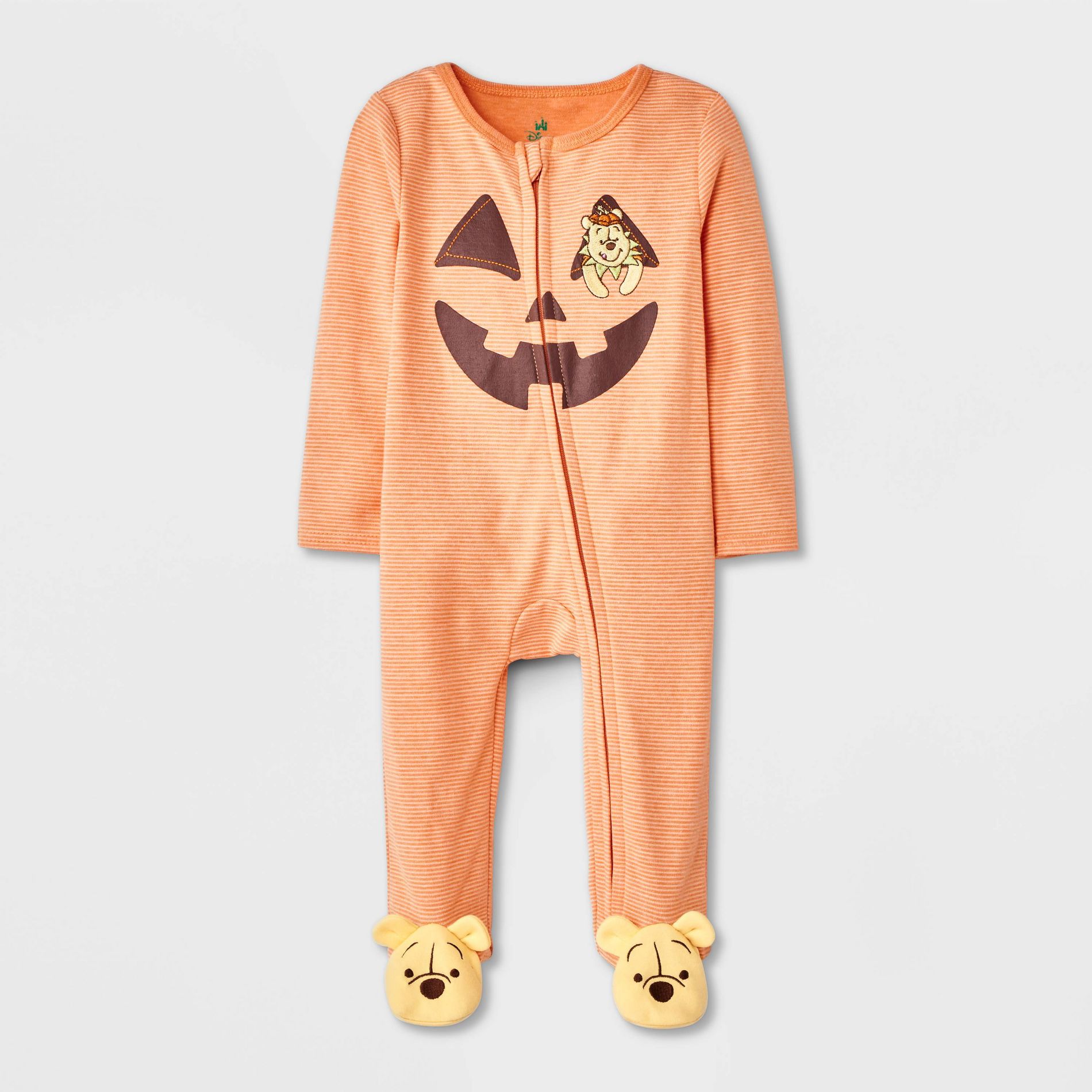 Baby Disney Winnie The Pooh Halloween Jack O' lantern Sleep N' Play - Orange 3-6M