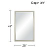 Noble Park Rodgers Rectangular Vanity Wall Mirror Modern Beveled Glass Matte Beige Gold Frame 28" Wide for Bathroom Bedroom Home - 4 of 4