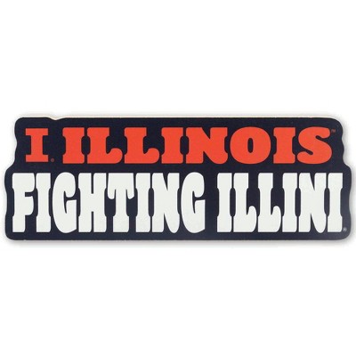 NCAA Illinois Fighting Illini Chunky Block Wood Wall Art