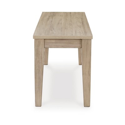 Gleanville 42" Beige Melamine Dining Bench