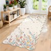 Washable Floral Living Room Rugs, Modern Farmhouse Butterflies Print Botanical Carpet for Bedroom, Soft Non Slip Floor Cover for Girls Nursery Room - 3 of 4
