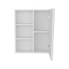 GlasFlength Decorative Wall Mirrors Wall Art Bathroom Decor Cabinet Open Storage Cabinet Mirrors for Bathroom Wall, White, 6.5"*19.7"*23.3" - 4 of 4