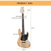GLARRY 4 String GJazz Electric Bass Guitar Full Size Right Handed with Guitar Bag, Amp Cord and Beginner Kits - 3 of 4