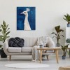 Stupell Industries Gorgeous Royal Blue White Feathers Peacock Portrait Canvas Art, 30" x 40" - 3 of 4