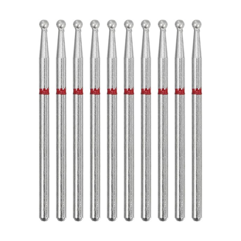 Unique Bargains Emery Nail Drill Bits Set for Acrylic Nails 3/32 Inch Nail Art Tools 44.1mm Length Red 10 Pcs, 1 of 7