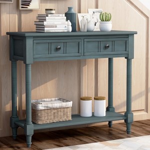 Wooakway 35.34"L 30.25"H 13.8"D Dresser TV Stand Console Table  for Entryways Living Rooms Bedrooms Hallways - 1 of 4