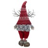 Northlight LED Lighted Nordic Hat Standing Santa Christmas Gnome with Antlers - 30" - Red - 4 of 4